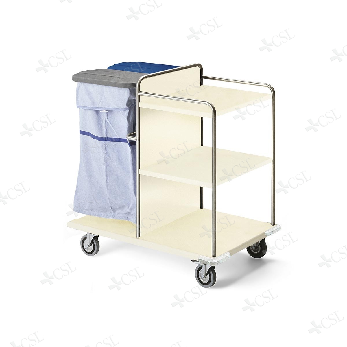 Carrello biancheria 2 sacchi e contenitore aperto - CSLmedical